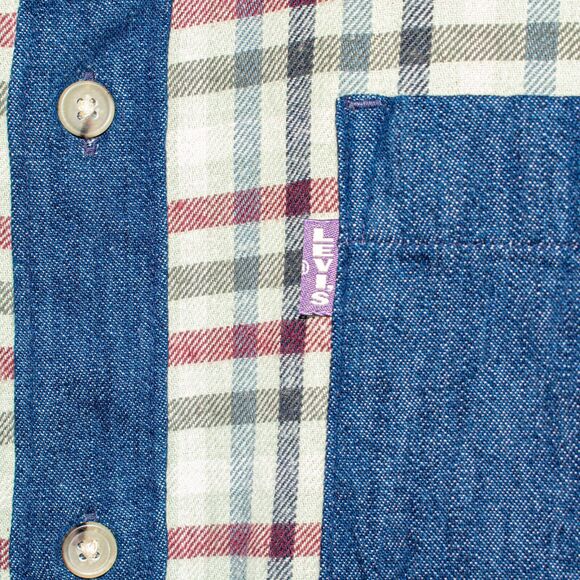 LEVI'S x SNOOP DOGG Flannel Shirt Check Cotton Hemp Size Medium - Picture 6 of 8